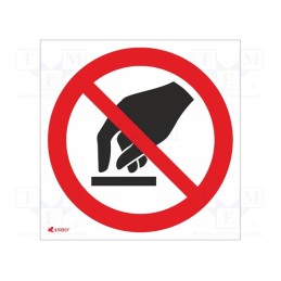 5 pcs x ANRO - IP/010/C/P - Safety sign, prohibitory, PVC, W: 200mm, H: 200mm