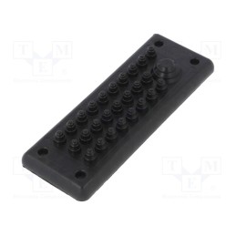 1 pcs x TRELLEBORG - MH27 IP55 RAL 9005 - Multigate grommet, black, Holes no: 27, -40÷90°C, IP55
