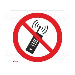 5 pcs x ANRO - IP/013/C/P - Safety sign, prohibitory, PVC, W: 200mm, H: 200mm