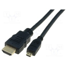 1 pcs x DIGITUS - AK-330109-010-S - Cable, HDMI 1.4, HDMI plug,micro HDMI plug, 1m, black