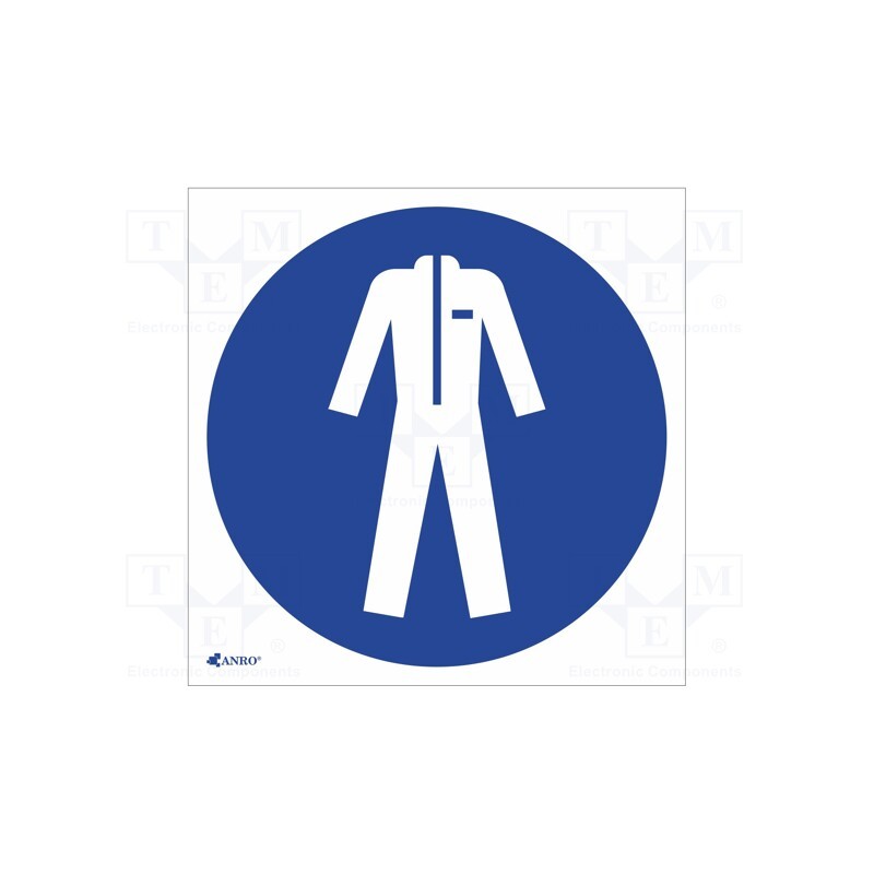 5 pcs x ANRO - IM/010/C/P - Safety sign, regulatory, PVC, W: 200mm, H: 200mm