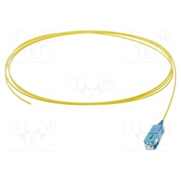 1 pcs x FIBRAIN - G-SC-XX-S-002.0-P9-D-09-Y - Optic fiber pigtail, SC/UPC, 2m, Optical fiber: 900um, yellow