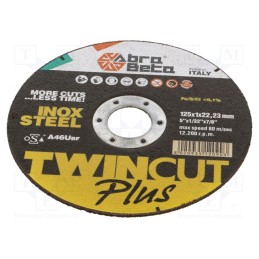 1 pcs x ABRA BETA - 330125 - Cutting wheel, Ø: 125mm, Øhole: 22.23mm, Disc thick: 1mm