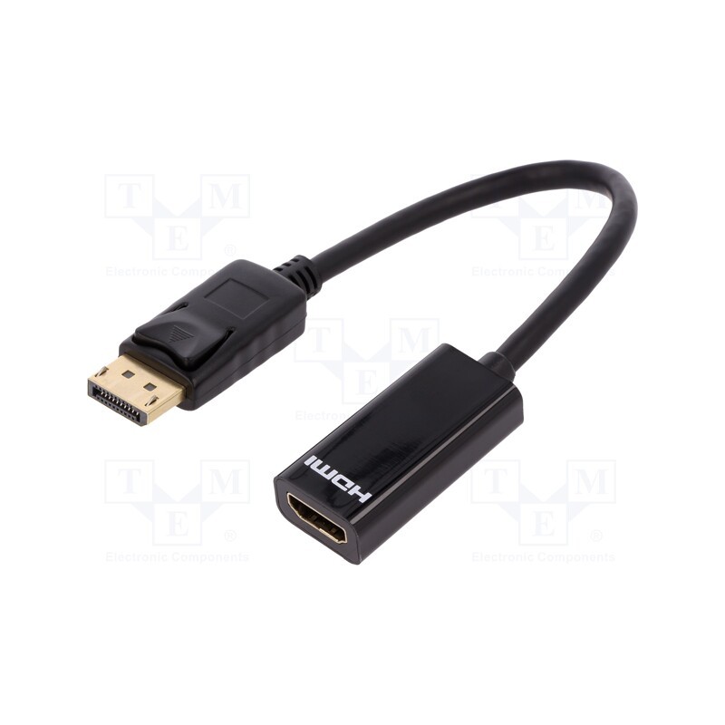 1 pcs x DIGITUS - AK-340400-001-S - Adapter, DisplayPort 1.1a, DisplayPort plug,HDMI socket, 150mm