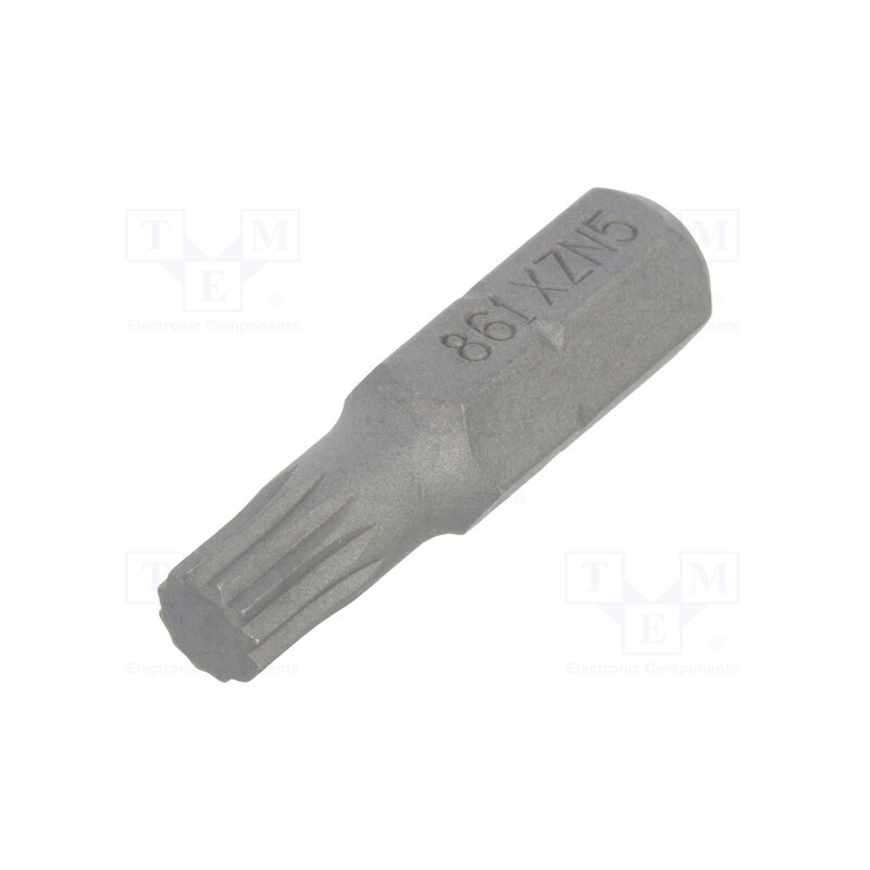 1 pcs x BETA - 861XZN/5 - Screwdriver bit, spline (12-angles), XZN M5, Overall len: 25mm