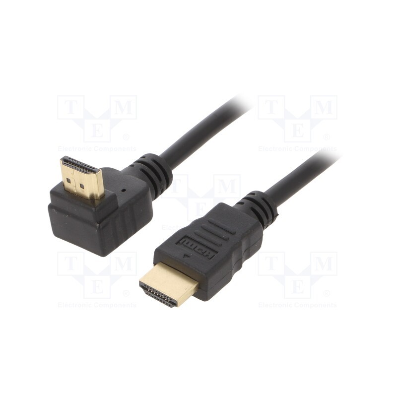 1 pcs x GEMBIRD - CC-HDMI490-6 - Cable, HDMI 2.0, HDMI plug,HDMI plug 90°, PVC, 1.8m, black, 30AWG