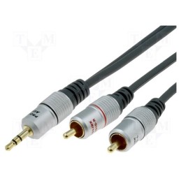 1 pcs x PROLINK - - - Cable, RCA plug,both sides, 15m, Plating: gold-plated, black