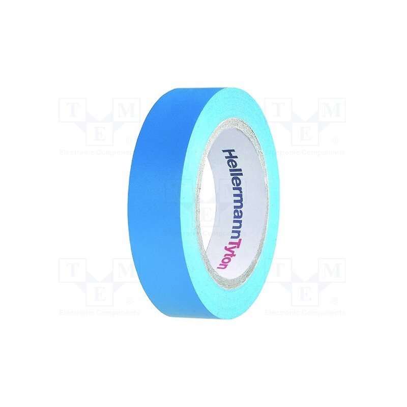 5 rol x HELLERMANNTYTON - 710-00100 HELATAPE FLEX15 - Tape: electrical insulating, W: 15mm, L: 10m, Thk: 150um, blue, 220%