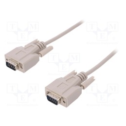 1 pcs x DIGITUS - AK-610107-020-E - Cable, D-Sub 9pin plug,both sides, 2m, beige, connection 1: 1