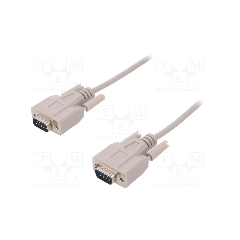 1 pcs x DIGITUS - AK-610107-020-E - Cable, D-Sub 9pin plug,both sides, 2m, beige, connection 1: 1