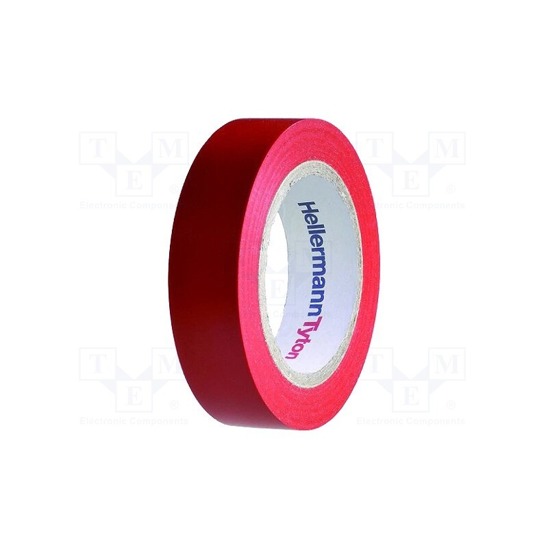 5 rol x HELLERMANNTYTON - 710-00101 HELATAPE FLEX15 - Tape: electrical insulating, W: 15mm, L: 10m, Thk: 150um, red, 220%