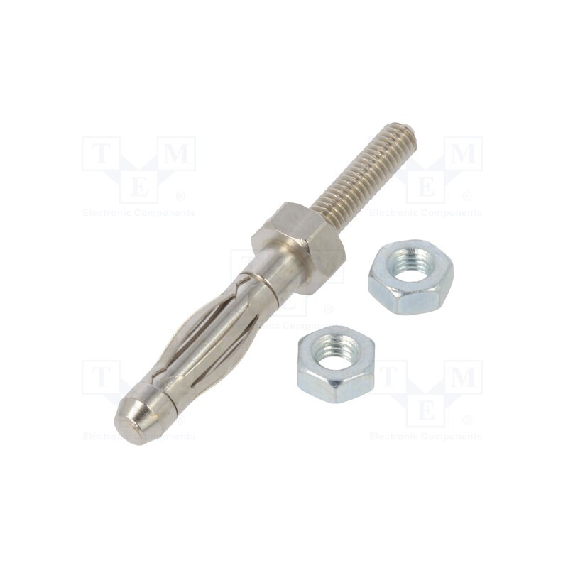 1 pcs x ELECTRO-PJP - 1052-12 - Plug, 4mm banana, 32A, 60VDC, non-insulated, 33.9mm, 2mΩ