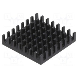 1 pcs x Wakefield Thermal - 658-25ABT3 - Heatsink: extruded, grilled, BGA, black, L: 27.9mm, W: 27.9mm, 658