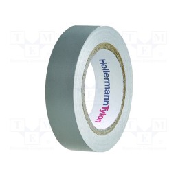 5 rol x HELLERMANNTYTON - 710-00108 HELATAPE FLEX15 - Tape: electrical insulating, W: 15mm, L: 10m, Thk: 150um, grey, 220%