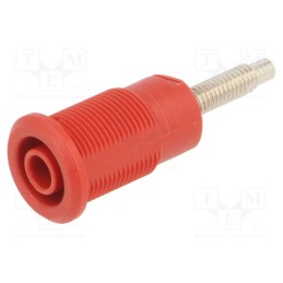 1 pcs x STu00c4UBLI - 49.7034-22 - Socket, 4mm banana, 32A, red, nickel plated, Overall len: 38.5mm