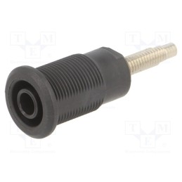 1 pcs x STu00c4UBLI - 49.7034-21 - Socket, 4mm banana, 32A, black, nickel plated, Overall len: 38.5mm