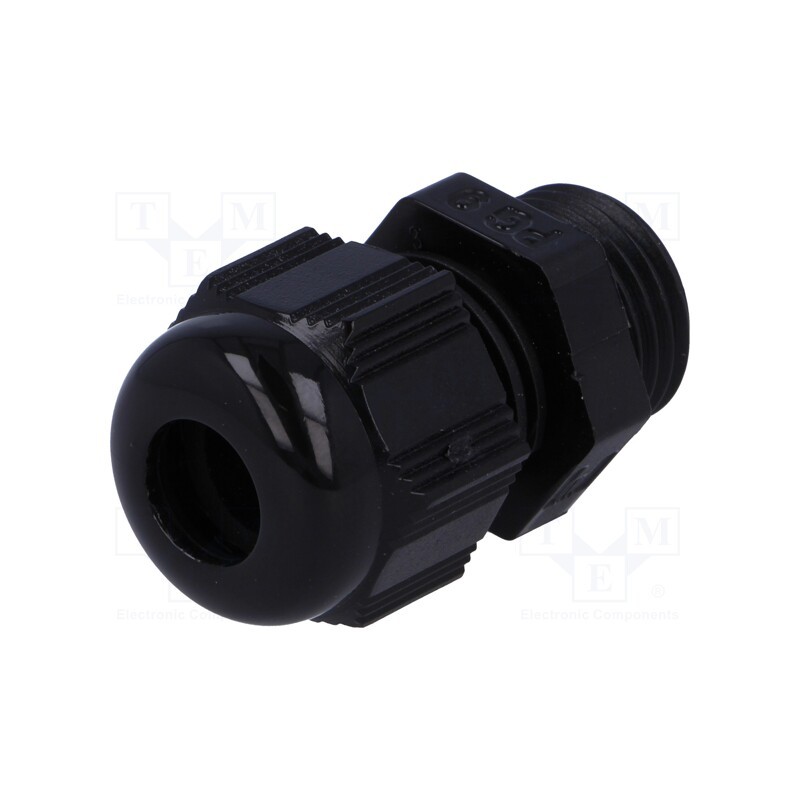 1 pcs x HELUKABEL - HT PG9 RAL9005 - Cable gland, PG9, IP68, polyamide, black, HELUTOP HT-PG