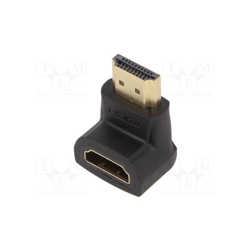 1 pcs x VENTION - AIOB0 - Adapter, HDMI socket 90°,HDMI plug, black