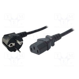 1 pcs x LOGILINK - CP095 - Cable, CEE 7/7 (E/F) plug angled,IEC C13 female, 3m, black, 10A