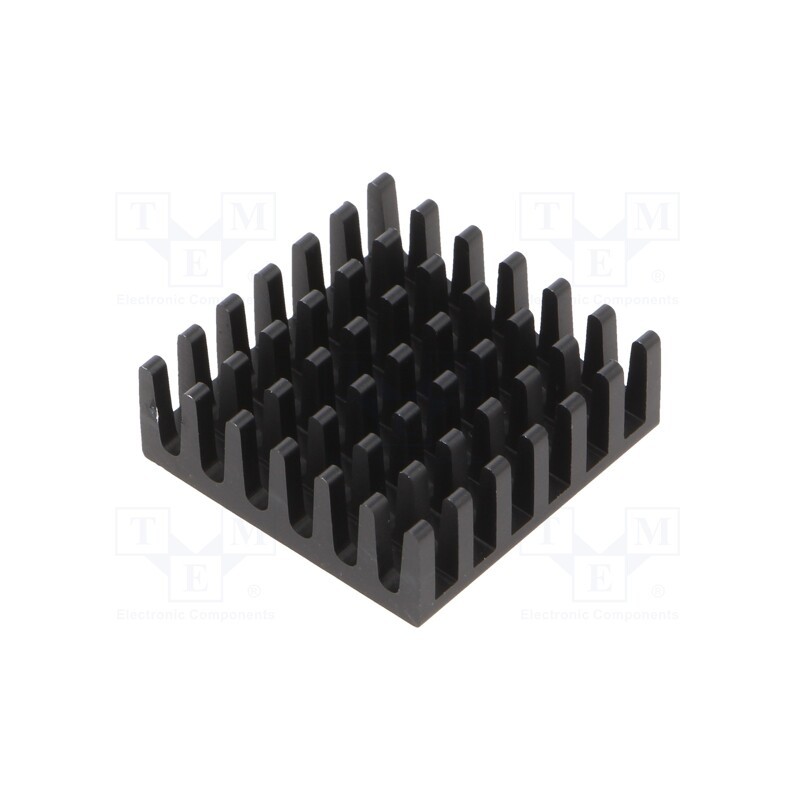1 pcs x Wakefield Thermal - 625-35AB - Heatsink: extruded, grilled, BGA, black, L: 25mm, W: 25mm, H: 8.9mm