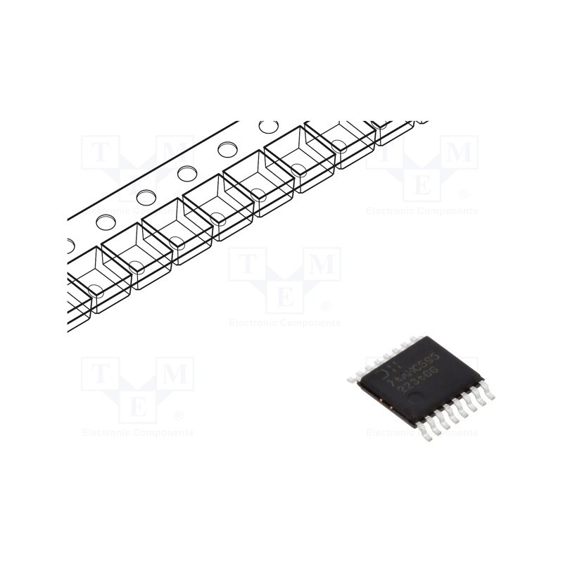 5 pcs x DIODES INCORPORATED - 74AHC595T16-13 - IC: digital, 8bit,shift register,serial input,parallel out