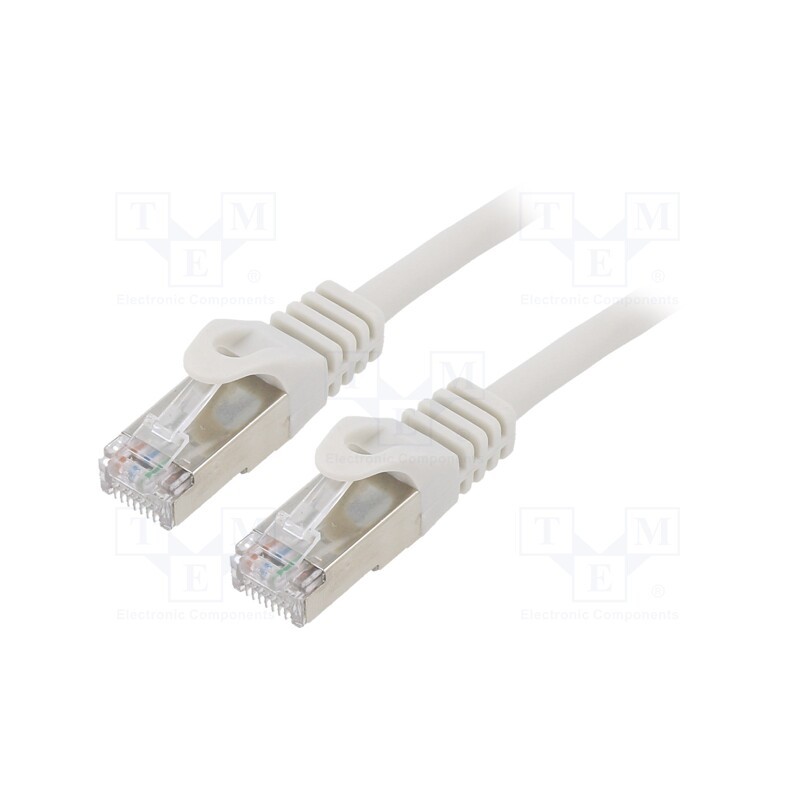 1 pcs x GEMBIRD - PP6-10M - Patch cord, F/UTP, 6, stranded, CCA, PVC, grey, 10m, RJ45 plug, 26AWG