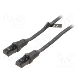 1 pcs x VENTION - IBABF - Patch cord, U/UTP, 6, Cu, PVC, black, 1m, RJ45 plug,both sides