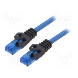 1 pcs x LOGILINK - CPP001 - Patch cord, U/UTP, 6a, solid, Cu, blue, 1m, RJ45 plug,both sides