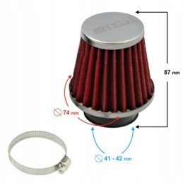 Air filter 42 mm conical quad atv 200 250