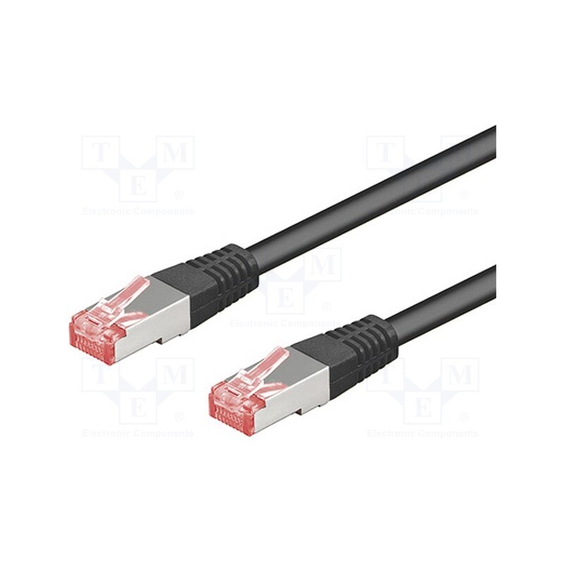1 pcs x Goobay - 68700 - Patch cord, S/FTP, 6, stranded, Cu, LSZH, black, 5m, 28AWG