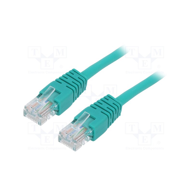 1 pcs x GEMBIRD - PP12-3M/G - Patch cord, U/UTP, 5e, stranded, CCA, PVC, green, 3m, 26AWG