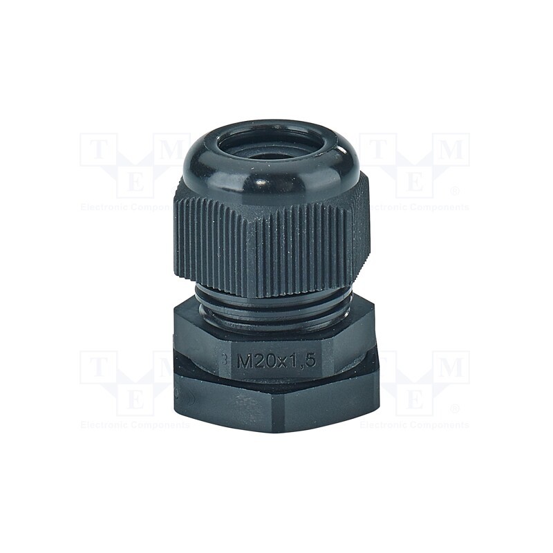 1 pcs x HENSEL - 36000195 - Cable gland, M20, 1.5, IP66,IP67, polyamide, black