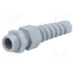 1 pcs x HELUKABEL - HT-K PG9 RAL7001 - Cable gland, with strain relief, PG9, 1.5, IP68, polyamide