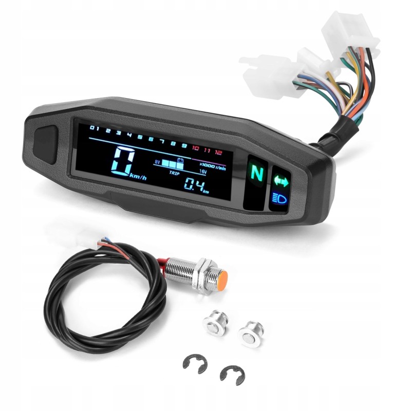Mini universal LCD motorcycle speedometer