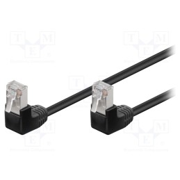 1 pcs x Goobay - 96078 - Patch cord, F/UTP, 5e, stranded, CCA, PVC, black, 1m, 26AWG, shielded