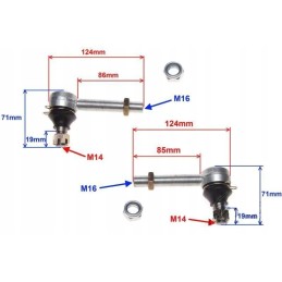 Gonra front wishbone end atv 200 set