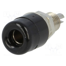 1 pcs x SCHu00dcTZINGER - IBU 401 NI / SW - Socket, 4mm banana, 32A, 60VDC, black, nickel plated, insulated