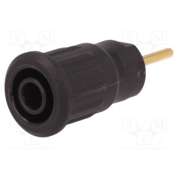 1 pcs x STu00c4UBLI - 23.3130-21 - Socket, 4mm banana, 24A, 1kV, L: 35.5mm, black, gold-plated