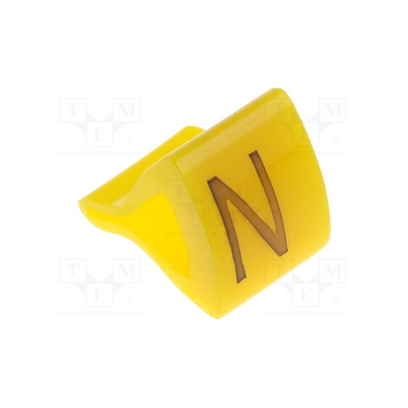 1 pcg x KURANT - MZ-1/N - Markers, Marking: N, 1.7÷3.5mm, H: 7mm, A: 6mm, -30÷100°C, leaded