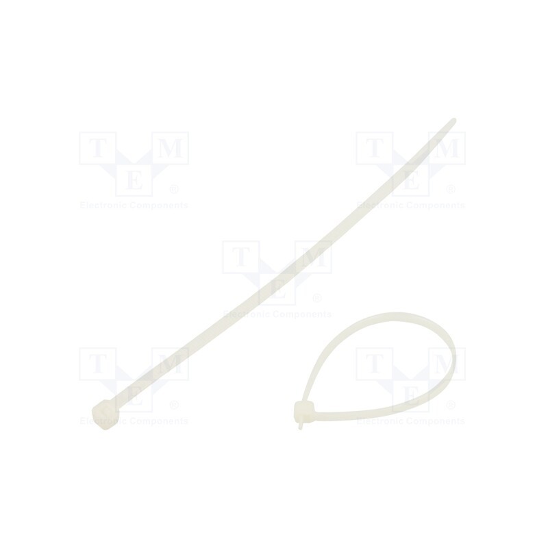 1 pcg x RADPOL - TOOCW020002502 - Cable tie, L: 200mm, W: 2.5mm, polyamide, 80N, natural, 100pcs.