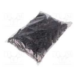 1 pcg x PAWBOL - H.7202C - Cable strap clip, black, L: 65mm, 100pcs, UP-22, Ø: 22mm