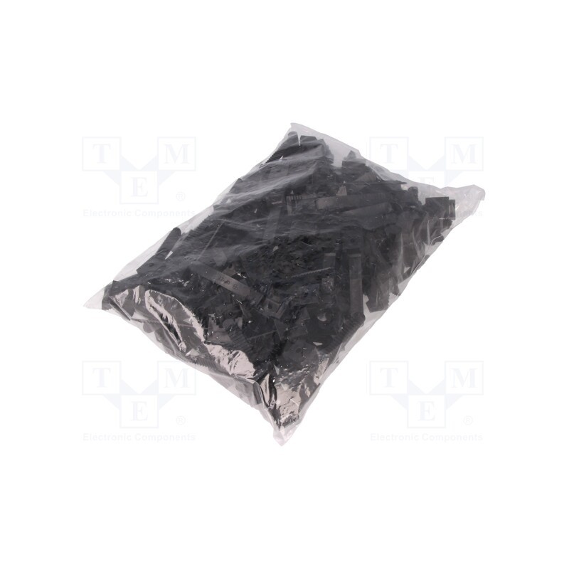 1 pcg x PAWBOL - H.7202C - Cable strap clip, black, L: 65mm, 100pcs, UP-22, Ø: 22mm