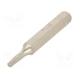 1 pcs x BETA - 12560044 - Screwdriver bit, Torx®, TX06, Overall len: 27mm, Kind: precision