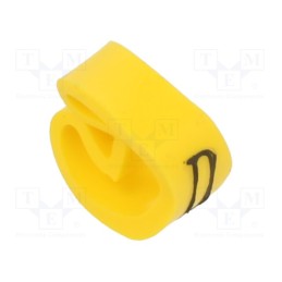 1 pcg x PARTEX - PA-20004AV40.D - Markers, Marking: D, 4÷10mm, PVC, yellow, -30÷60°C, leaded, PA-2