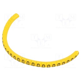 1 pcg x PARTEX - PA-02003PV40.O - Markers, Marking: O, 1.3÷3mm, PVC, yellow, -30÷60°C, leaded, PA-02