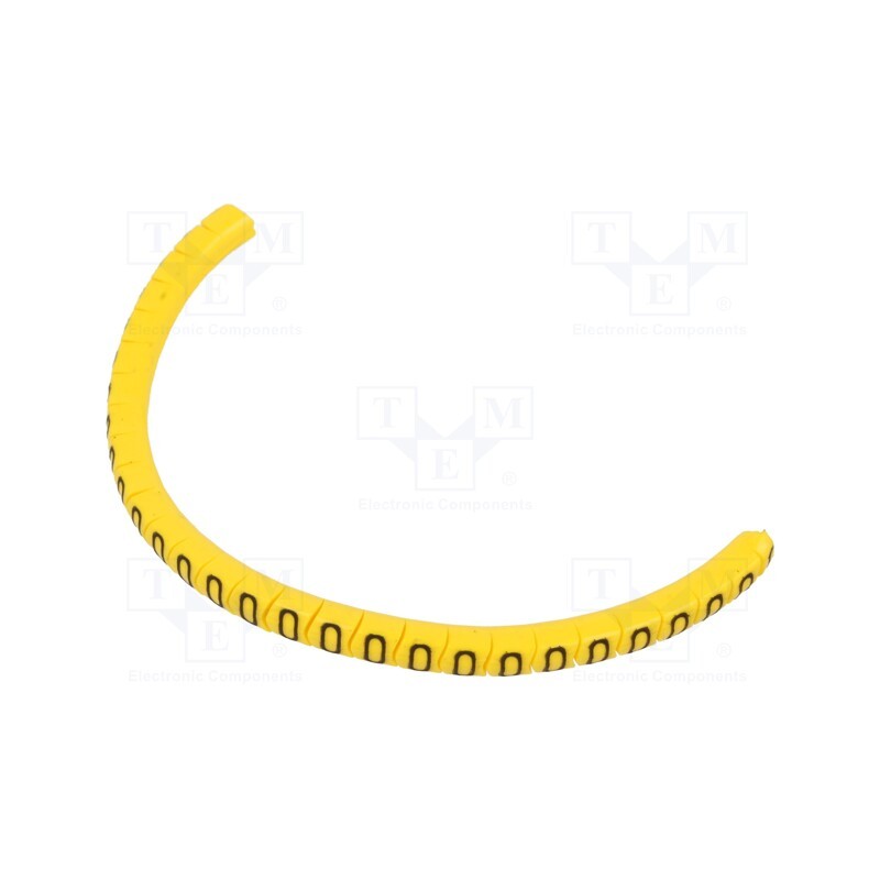 1 pcg x PARTEX - PA-02003PV40.O - Markers, Marking: O, 1.3÷3mm, PVC, yellow, -30÷60°C, leaded, PA-02