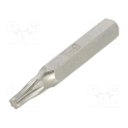1 pcs x BETA - 12560047 - Screwdriver bit, Torx®, TX09, Overall len: 27mm, Kind: precision