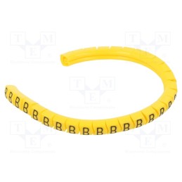 1 pcg x PARTEX - PA-02003PV40.B - Markers, Marking: B, 1.3÷3mm, PVC, yellow, -30÷60°C, leaded, PA-02
