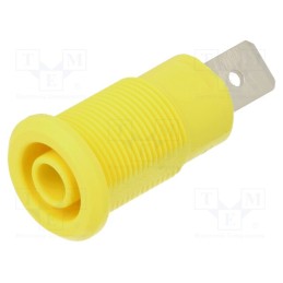 1 pcs x STu00c4UBLI - 23.3040-24 - Socket, 4mm banana, 32A, 1kV, Cutout: Ø12.2mm, yellow, insulated