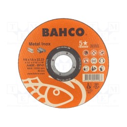 1 pcs x BAHCO - 3911-115-T41-IM - Cutting wheel, Ø: 115mm, Øhole: 22.23mm, Disc thick: 1.6mm